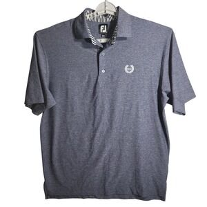 FootJoy Golf Polo‎ Shirt Men's Large ISGC Blue Performance Short Sleeve